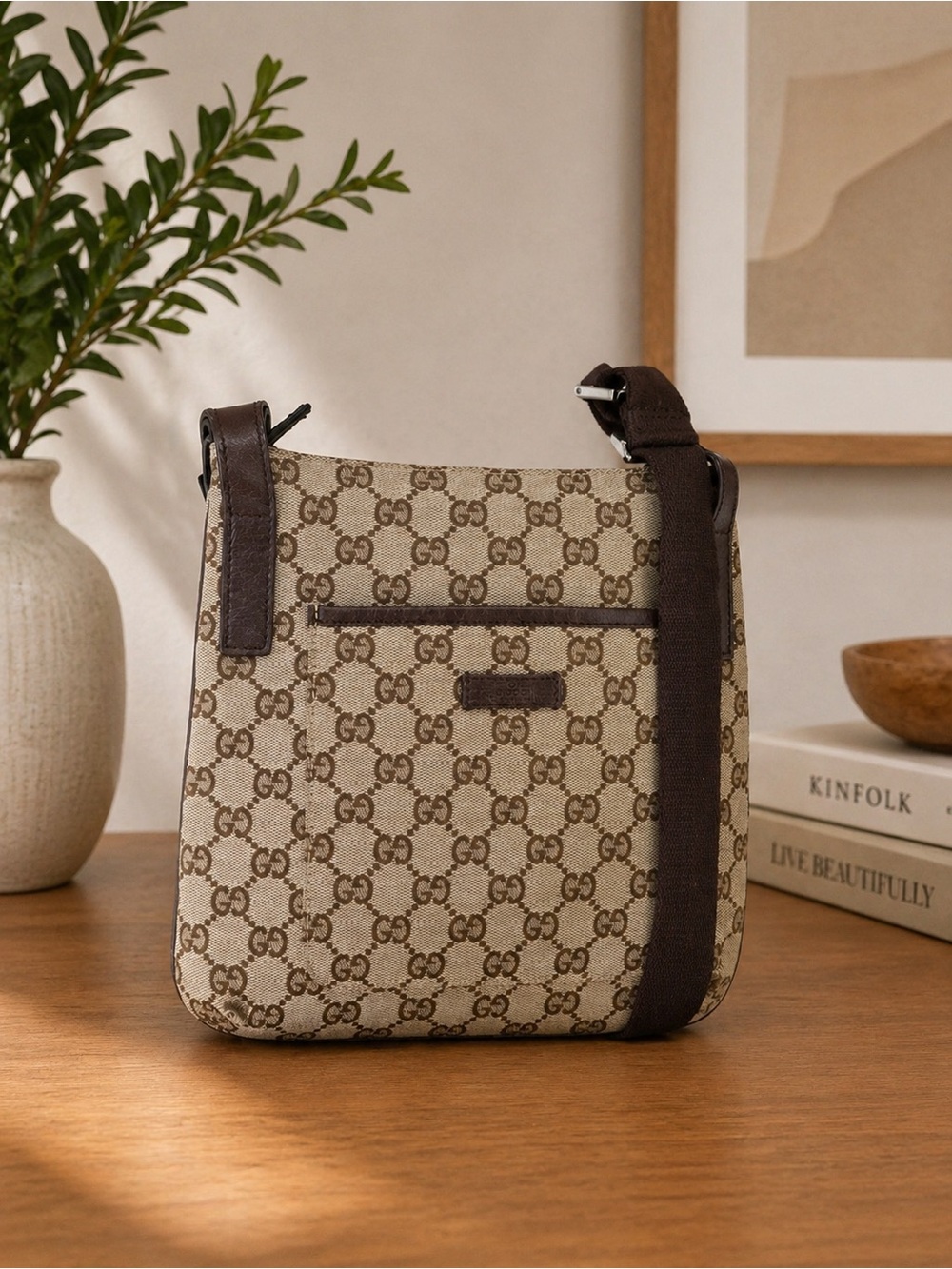 Gucci GG Canvas Messenger Monogram Bag